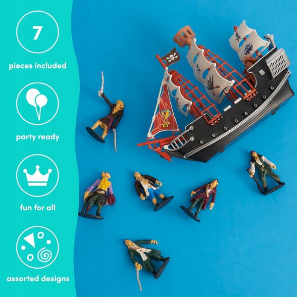 PIRATE SHIP WITH FIGURINES FOR CHILDREN, 27 CM, BATH TOY