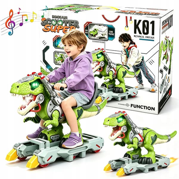 Interactive T-Rex for children: it steams, walks, roars and lights up