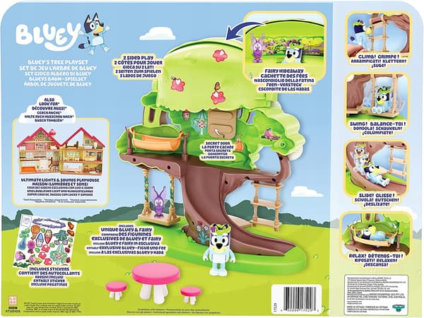 Bluey Treehouse Play Set with Figures and Accessories, 6-piece set, Moose, 3+