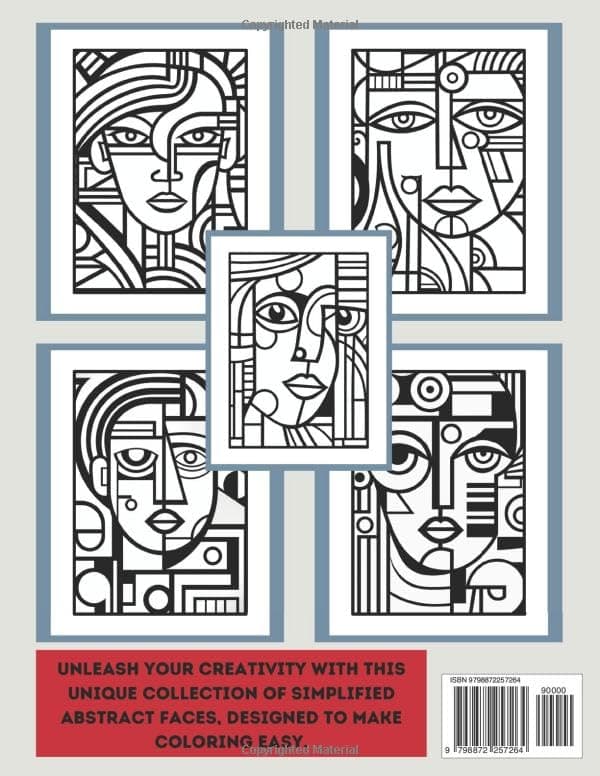 Klinger, Sarah: Bold and Easy Abstract Faces: A Colouring Book for Adults