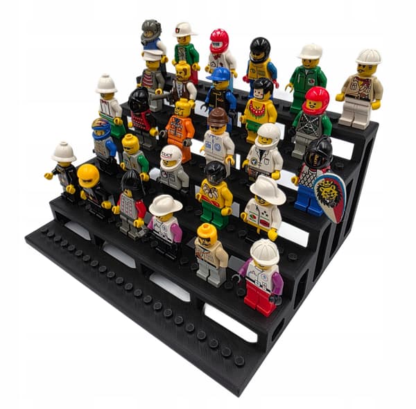 STEPPED DISPLAY STAND FOR MINIFIGURES – DISPLAY STAND FOR 36 FIGURES