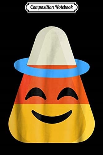 Composition Notebook: Candy Corn Emoji Angel Halo Halloween GIF Journal/N