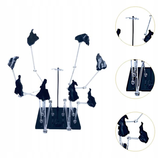 Action figure stand, Sturdy, Creative, Doll model holder – Black