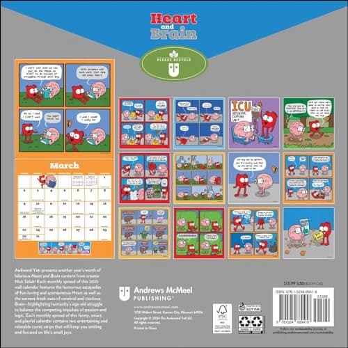 Seluk, Nick Heart and Brain 2025 Wall Calendar