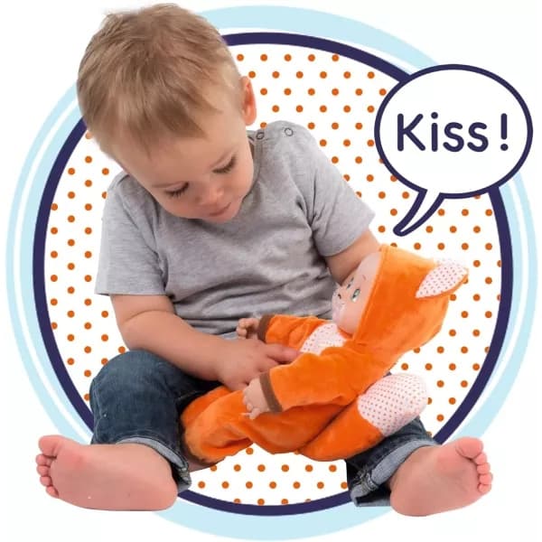 MiniKiss: Cuddly teddy bear with a kissing function – 27 cm