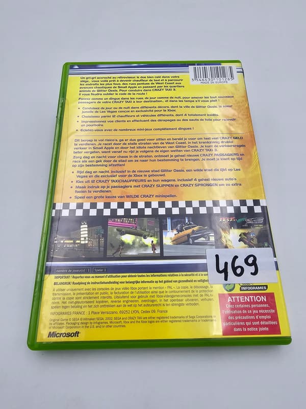 XBOX CRAZY TAXI 3 STICKER