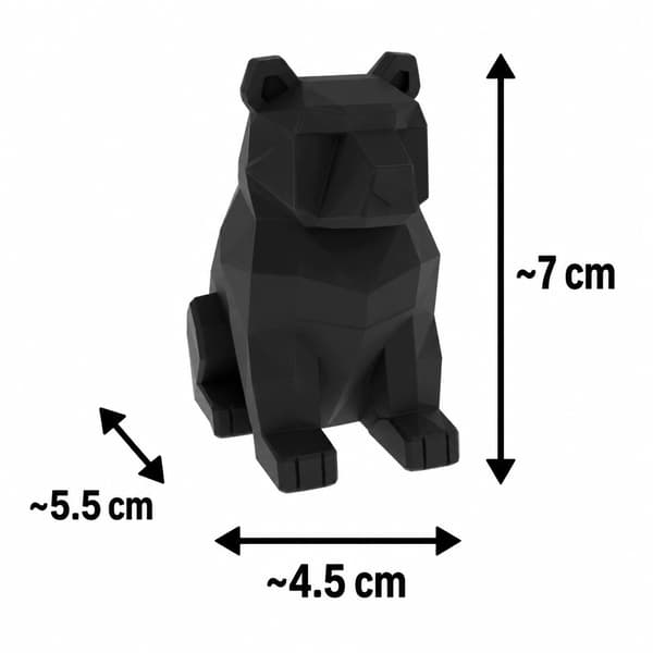 LOW-POLY BEAR FIGURINE – SITTING DECORATION – MANY COLOURS