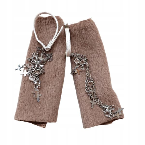1/6 Scale Figure Boot Cuffs, Boot Socks and Leg Cuffs Miniature for 12 Coffee