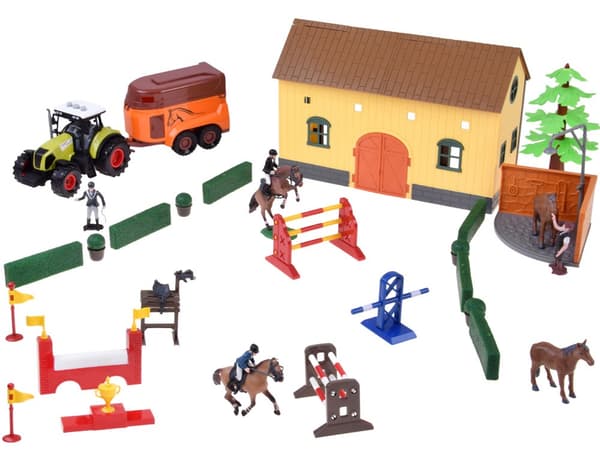 HORSE PEN SET WITH TRACTOR AND TRAILER