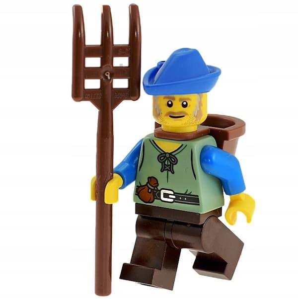 LEGO Castle Peasant Farmer cas579 pitchfork