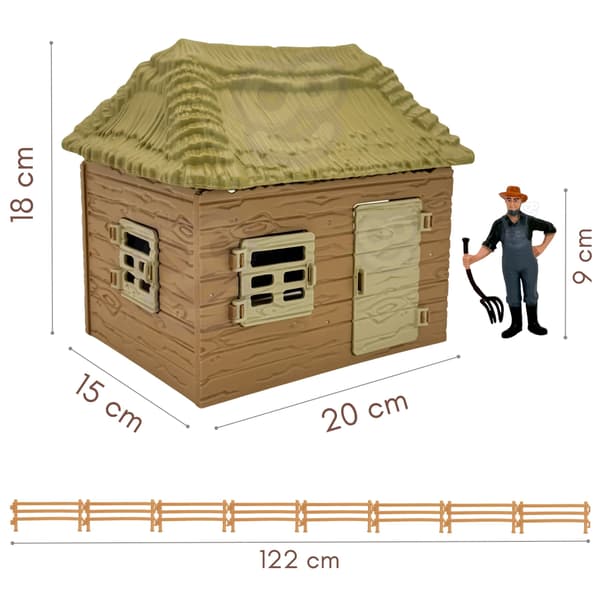 FARM SET WITH ANIMAL FIGURINES