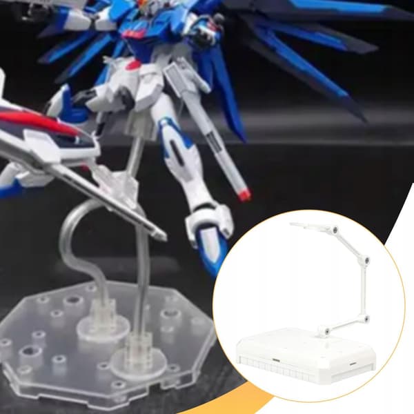 Premium Durability Action Figure Stand – Portable Action Figure Display – White