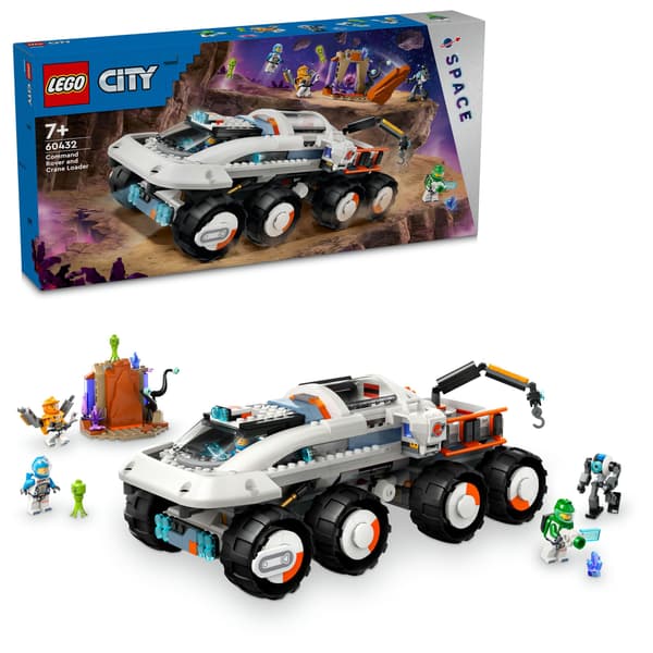 LEGO CITY 60432 Command Vehicle with Loading Crane – Large Rover