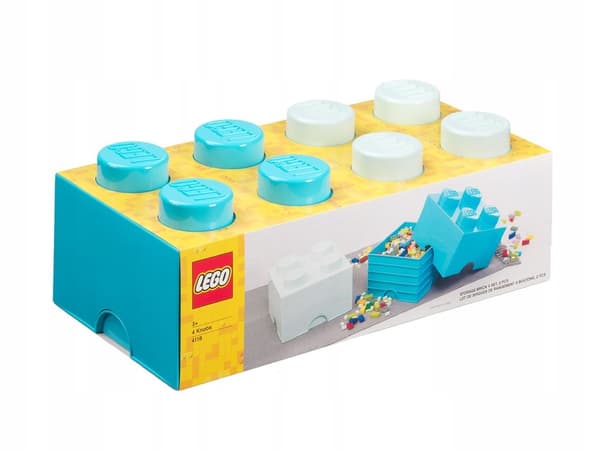 LEGO Brick Storage Box, set of 2 (blue and light blue)