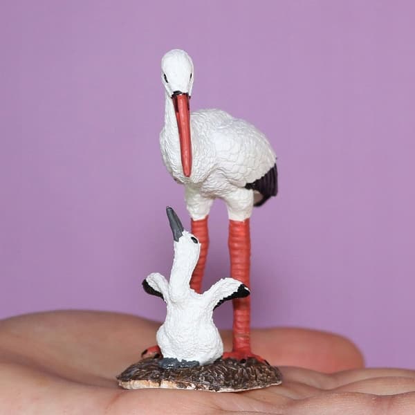STORK WITH A CHICK [FIGURINE]