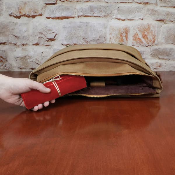 Enhance - Tabletop Roll on a Scroll Bag (case + set of dice) - Red