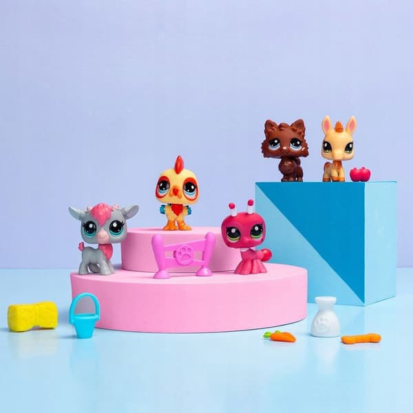 LITTLEST PET SHOP FARM SET + 5 LPS animal figures + accessories CODE