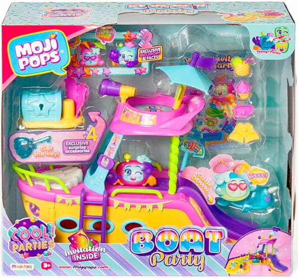 MOJIPOPS MAGIC BOX BOAT PARTY MAGIC SET WITH 2 CHILDREN’S SHIP FIGURINES