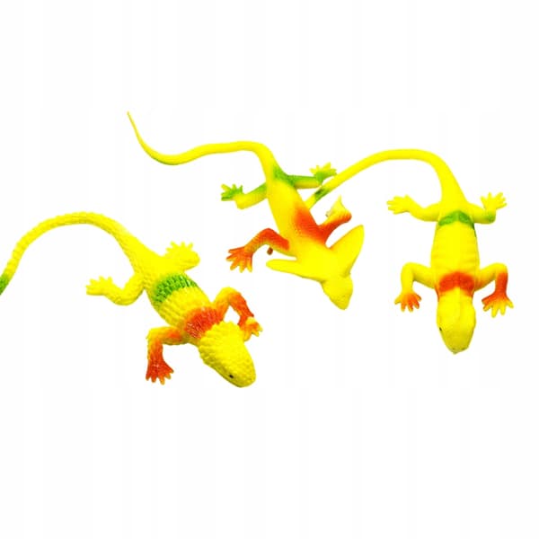 6x REALISTIC STRETCHY RUBBER LIZARD SQUASHY TOY – PRANK GIFT