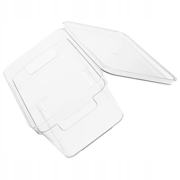 VERSATILE STORAGE BOX WITH LID, TRANSPARENT
