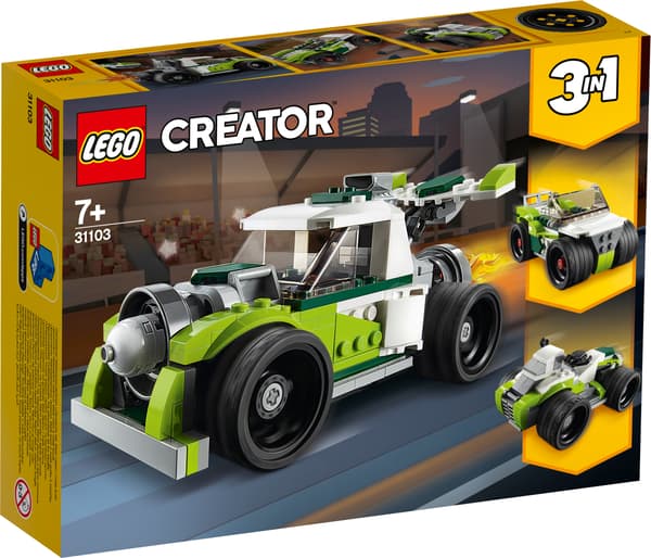 LEGO CREATOR 3-in-1 SET – 31103 – ROCKET CAR – OFF-ROADER – QUAD