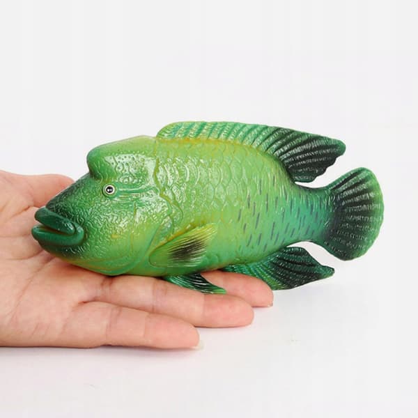 DURABLE PLASTIC MODEL OF A GREEN NAPOLEON FISH
