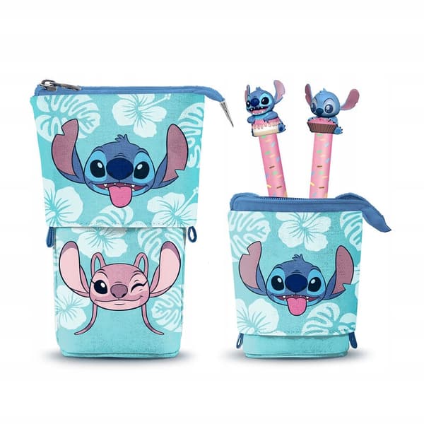 Karactermania Disney Stitch Pencil Case with 2 erasable pens