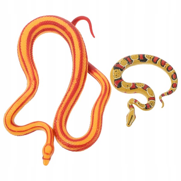 2 REALISTIC PLASTIC SNAKES – DECORATIONS AND TOYS