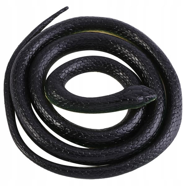 1 x 130 cm long realistic soft rubber snake – garden prop