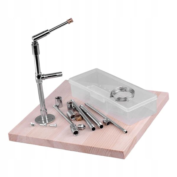 Display stand for action figures – Carved clay workbench with storage box