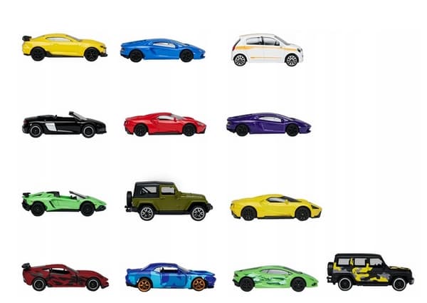 MAJORETTE TOY CAR SET: 13 UNIQUE VEHICLES