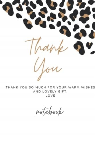 THANK YOU :: Leopard-Print Composition Notebook – College-Ruled, 110 Pages