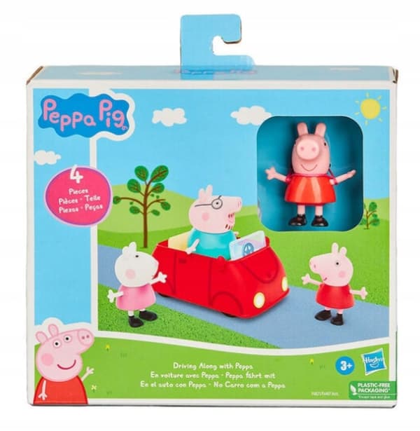 Peppa’s little red convertible with a Peppa figurine