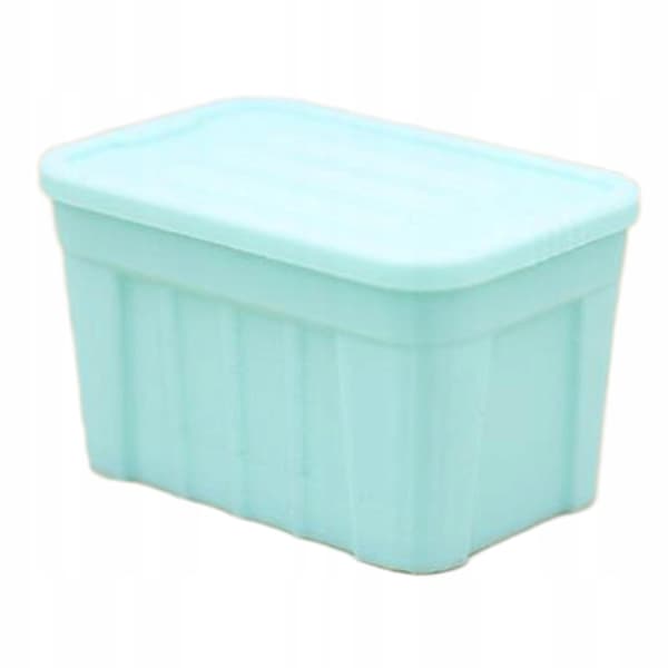 Doll Miniature Mini Organiser Box Stackable Storage Container Model Green