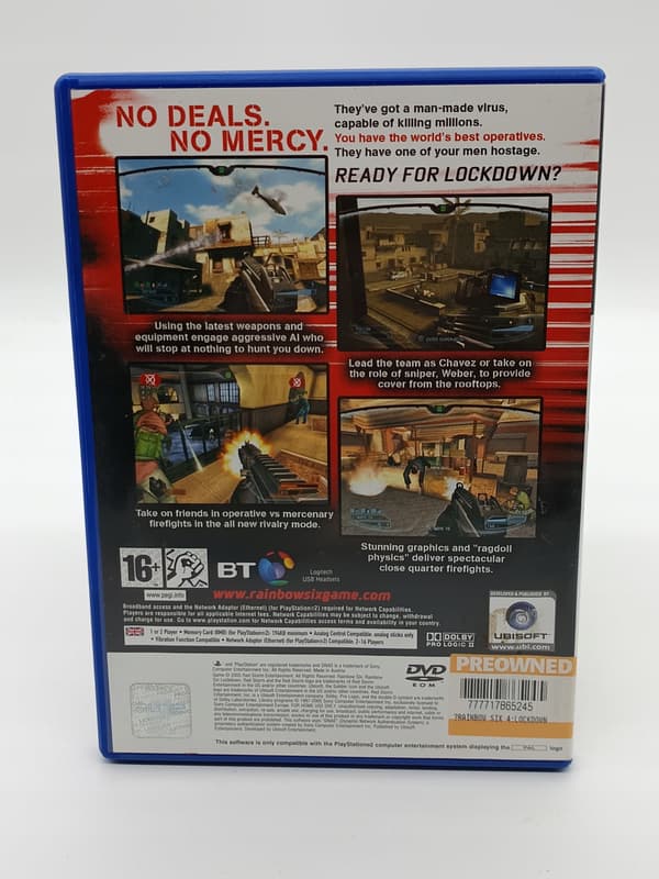 TOM CLANCY'S RAINBOW SIX LOCKDOWN game for Sony PlayStation 2 (PS2)