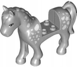 LEGO Light Grey Horse No. 93083c01pb09