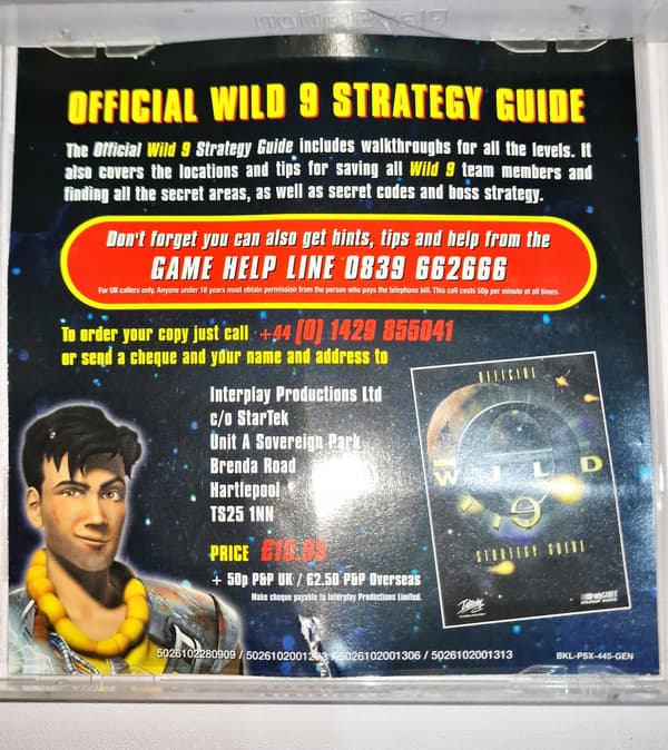 Wild 9 PSX DISC + DB