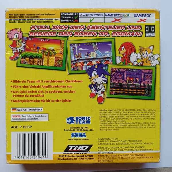 Sonic Advance 3, Nintendo GBA