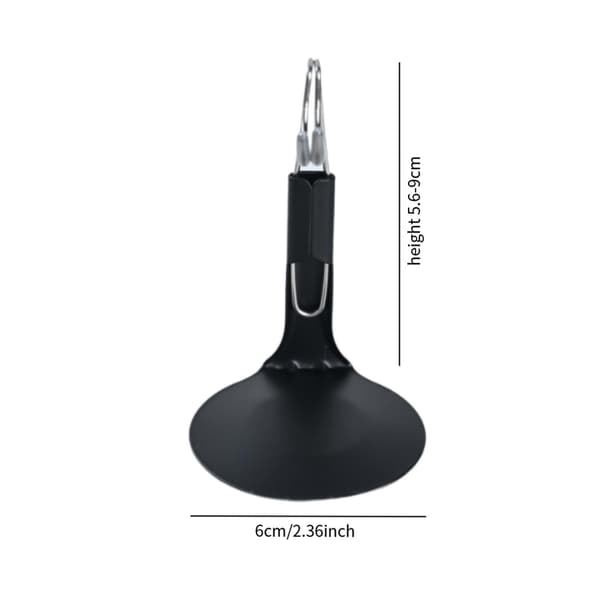Action figure display stand – Adjustable metal frame – Portable doll stand – M – Black