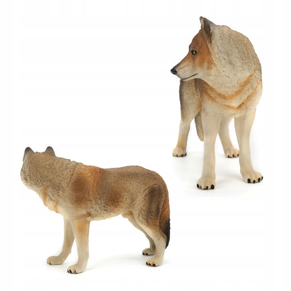 REALISTIC BROWN WOLF FIGURINE – EDUCATIONAL TOY FOR CHILDREN
