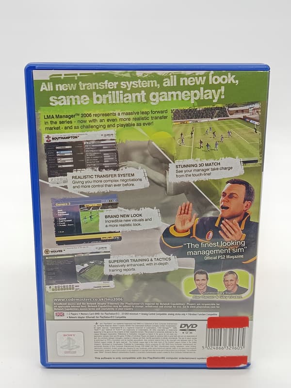 LMA MANAGER 2006 game for Sony PlayStation 2 (PS2)
