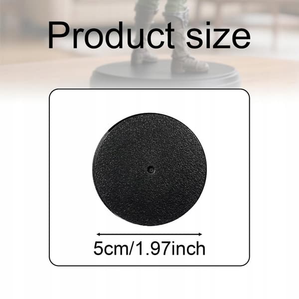Model: Plastic Bases – Round Display Plate for Figurines – Set of 10