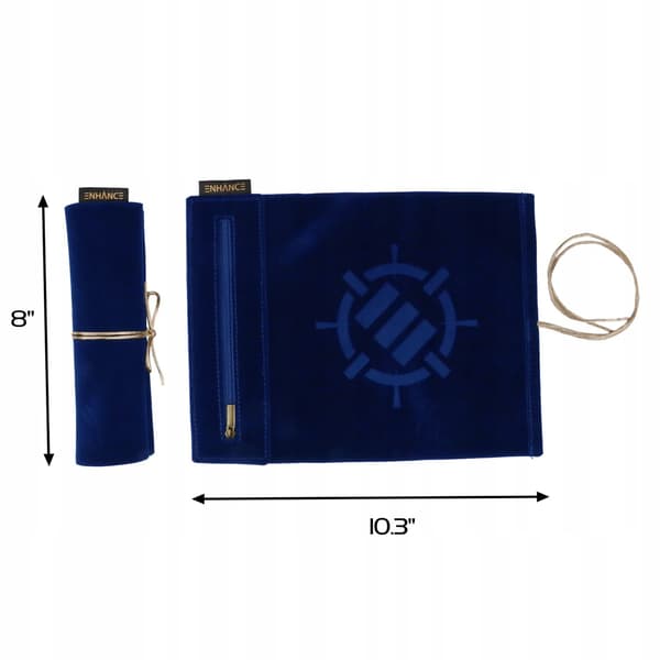 Enhance - Tabletop Roll on a Scroll Bag (case + set of dice) - Blue