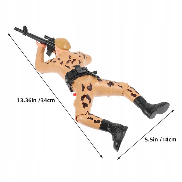 2 PLASTIC CRAWLING ARMY SOLDIERS FOR BOYS