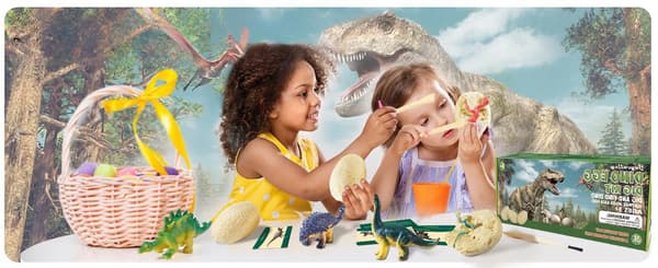 Gift: Educational Toy – Dinosaur Egg Dig-Out Set (12 eggs) with Play Mat