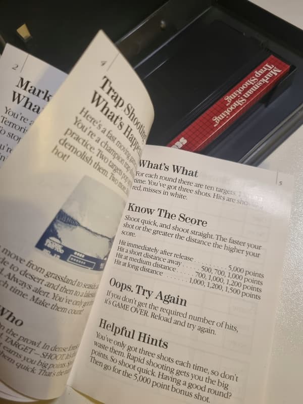 Marksman Shooting & Trap Shooting for SEGA MASTER SYSTEM, complete set (box and instruction manual)