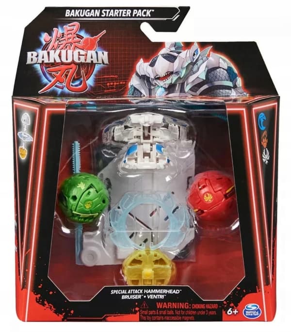 BAKUGAN HAMMERHEAD STARTER SET – STRATEGY GAME + 3 SPIN MASTER FIGURES