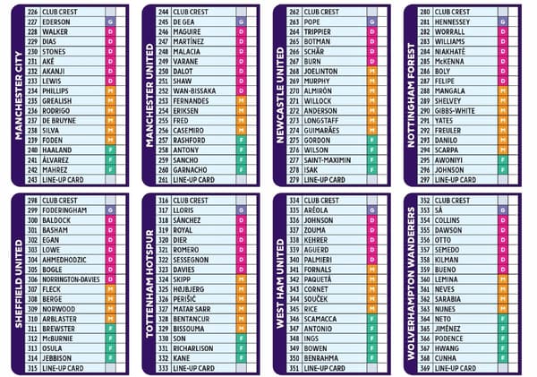 PANINI PREMIER LEAGUE 2024 STARTER PACK + CARDS