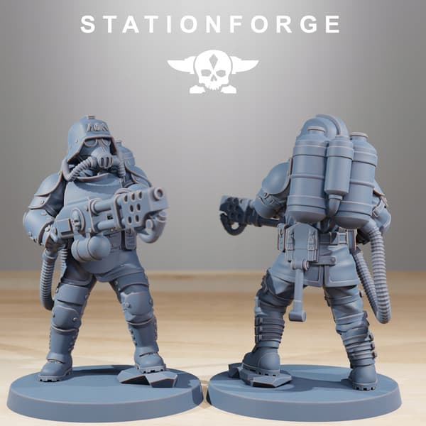 GrimGuard Ironclads x5 – Station Forge – 3D-utskrift