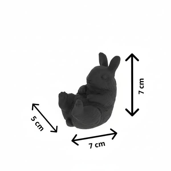 DECORATIVE FIGURINE: LYING RABBIT WITH RAISED PAWS – MANY COLOURS